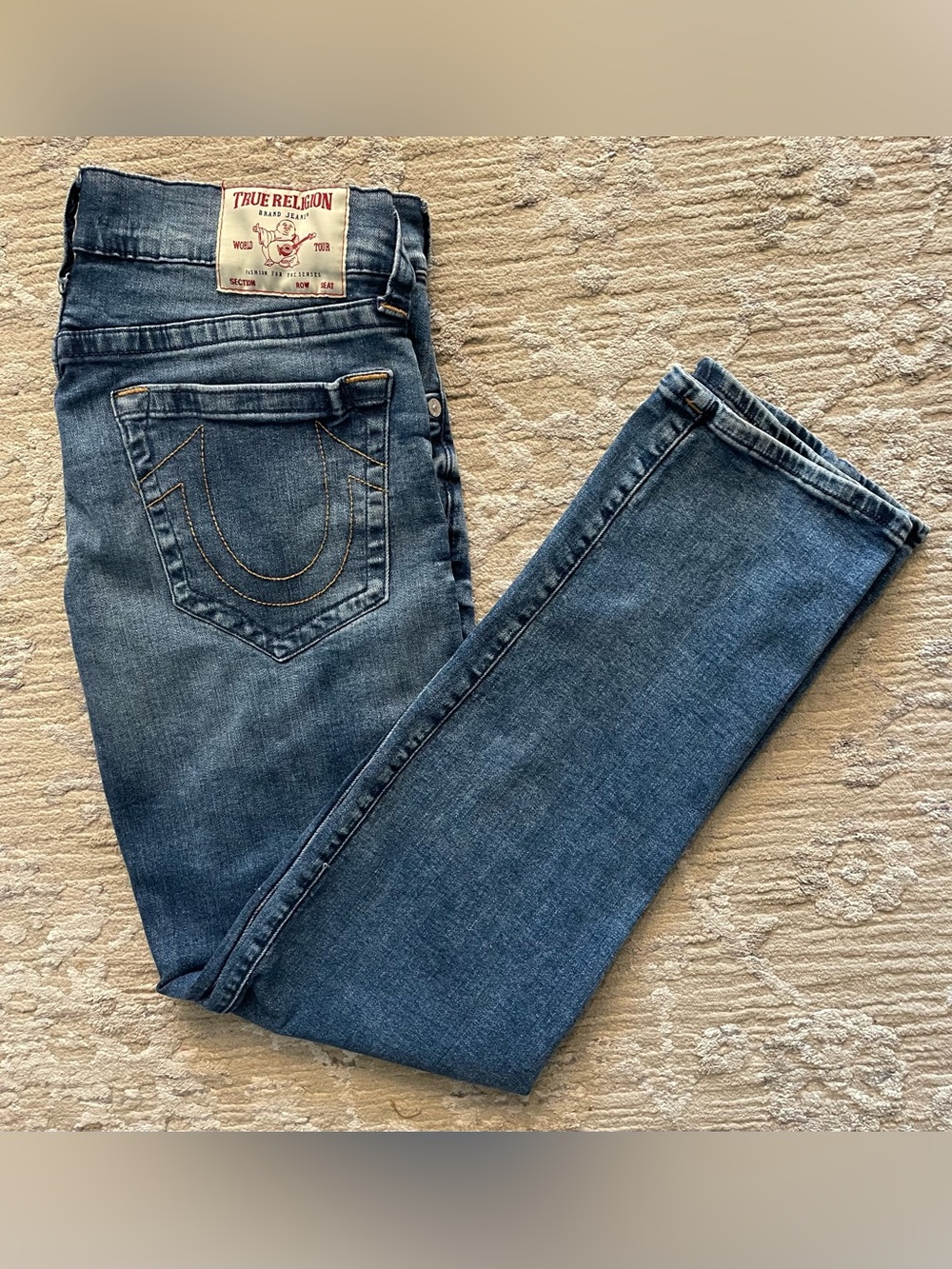 True Religion - cotton blend blue denim jeans Size 34W x 31L